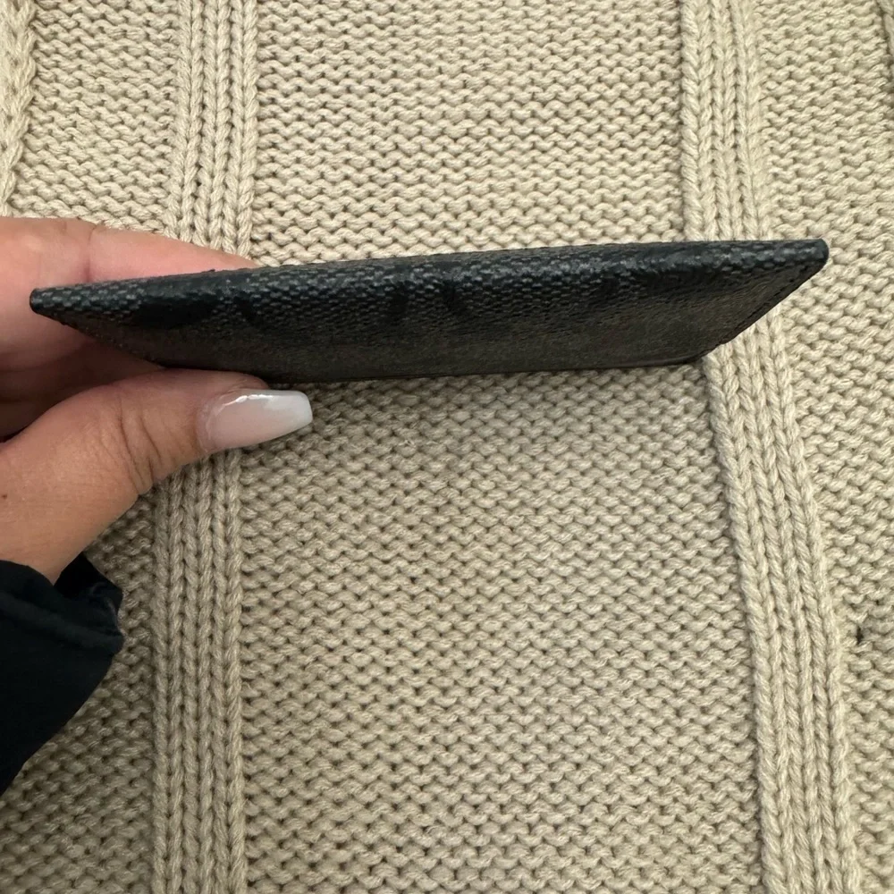 Coach Black Signature Card Holder